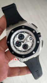 Audemars Piguet Royal Oak Offshore Chronograph Beyaz Kadran 26400SO Rubber 43 mm White Dial Replika Saat