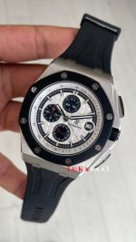 Audemars Piguet Royal Oak Offshore Chronograph Beyaz Kadran 26400SO Rubber 43 mm White Dial Replika Saat
