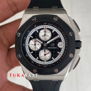 Audemars Piguet Royal Oak Offshore Chronograph Siyah Kadran 26400SO Rubber 43 mm Replika Saat