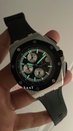 Audemars Piguet Royal Oak Offshore Chronograph Siyah Kadran 26400SO Rubber 43 mm Replika Saat