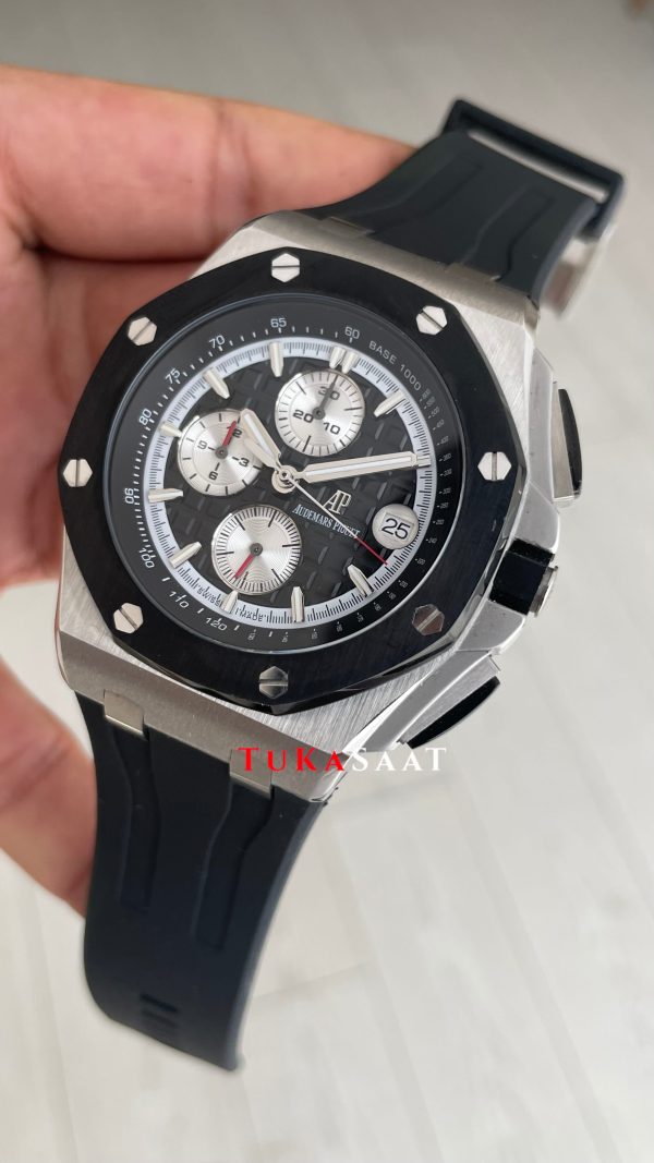Audemars Piguet Royal Oak Offshore Chronograph Siyah Kadran 26400SO Rubber 43 mm Replika Saat Audemars Piguet Royal Oak Offshore Chronograph Siyah Kadran 26400SO Rubber 43 mm Replika Saat
