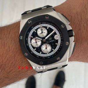 Audemars Piguet Royal Oak Offshore Chronograph Siyah Kadran 26400SO Rubber 43 mm Replika Saat