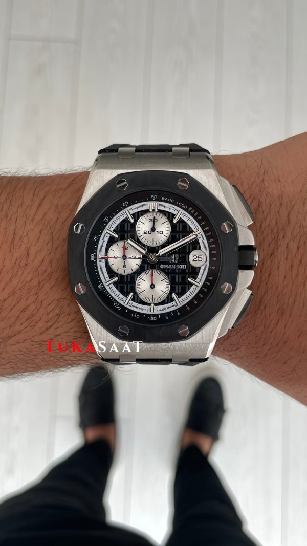 Audemars Piguet Royal Oak Offshore Chronograph Siyah Kadran 26400SO Rubber 43 mm Replika Saat Audemars Piguet Royal Oak Offshore Chronograph Siyah Kadran 26400SO Rubber 43 mm Replika Saat