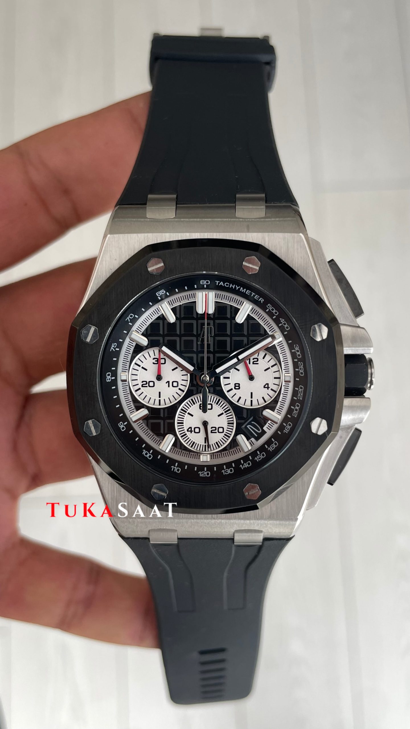 Audemars Piguet Royal Oak Offshore Chronograph Siyah Kadran 26400SO Rubber Black Dial 43 mm Replika Saat Audemars Piguet Royal Oak Offshore Chronograph Siyah Kadran 26400SO Rubber Black Dial 43 mm Replika Saat