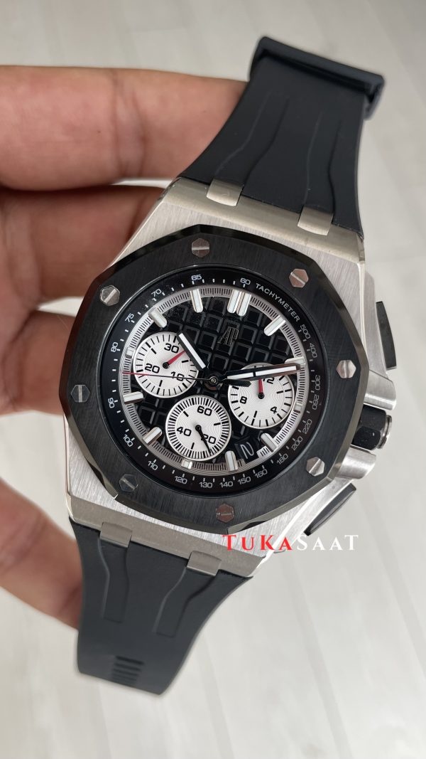 Audemars Piguet Royal Oak Offshore Chronograph Siyah Kadran 26400SO Rubber Black Dial 43 mm Replika Saat Audemars Piguet Royal Oak Offshore Chronograph Siyah Kadran 26400SO Rubber Black Dial 43 mm Replika Saat