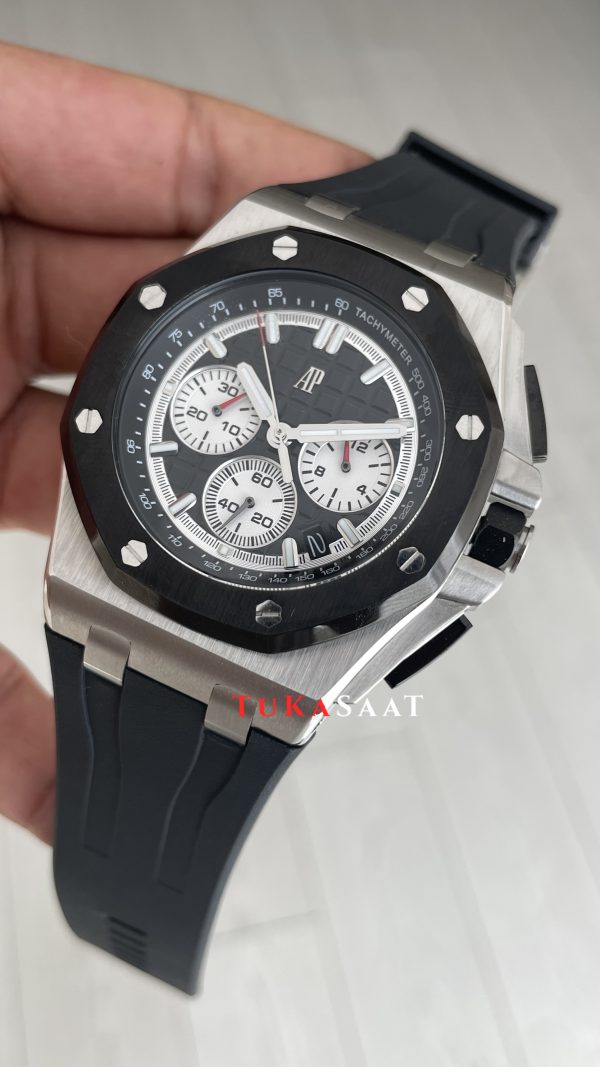Audemars Piguet Royal Oak Offshore Chronograph Siyah Kadran 26400SO Rubber Black Dial 43 mm Replika Saat Audemars Piguet Royal Oak Offshore Chronograph Siyah Kadran 26400SO Rubber Black Dial 43 mm Replika Saat