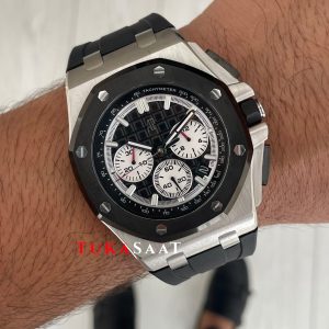 Audemars Piguet Royal Oak Offshore Chronograph Siyah Kadran 26400SO Rubber Black Dial 43 mm Replika Saat