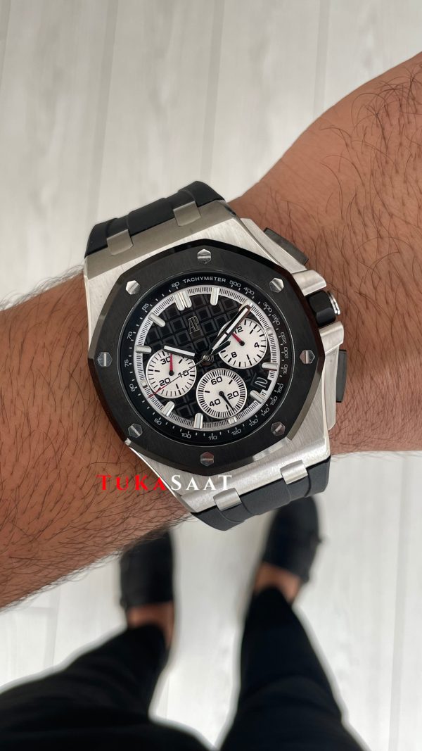 Audemars Piguet Royal Oak Offshore Chronograph Siyah Kadran 26400SO Rubber Black Dial 43 mm Replika Saat Audemars Piguet Royal Oak Offshore Chronograph Siyah Kadran 26400SO Rubber Black Dial 43 mm Replika Saat