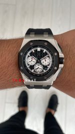 Audemars Piguet Royal Oak Offshore Chronograph Siyah Kadran 26400SO Rubber Black Dial 43 mm Replika Saat