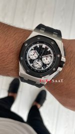 Audemars Piguet Royal Oak Offshore Chronograph Siyah Kadran 26400SO Rubber Black Dial 43 mm Replika Saat