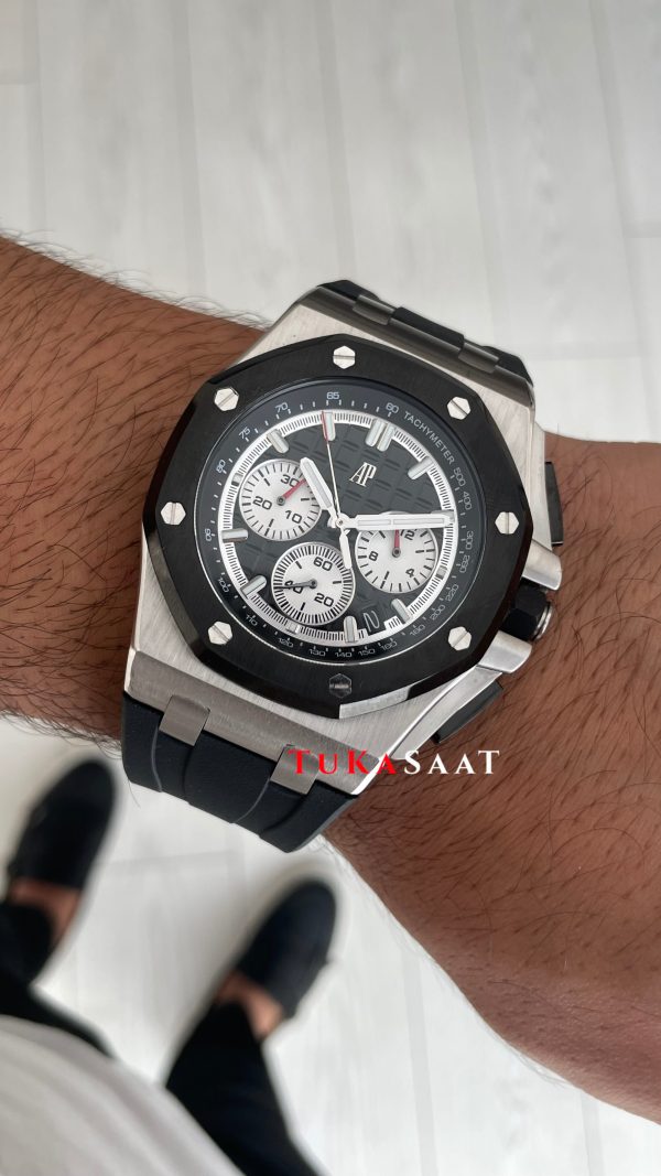 Audemars Piguet Royal Oak Offshore Chronograph Siyah Kadran 26400SO Rubber Black Dial 43 mm Replika Saat Audemars Piguet Royal Oak Offshore Chronograph Siyah Kadran 26400SO Rubber Black Dial 43 mm Replika Saat