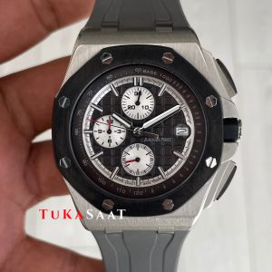 Audemars Piguet Royal Oak Offshore Chronograph Titanium Gri Kadran 43 mm 26400IO Grey Replika Saat