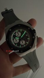 Audemars Piguet Royal Oak Offshore Chronograph Titanium Gri Kadran 43 mm 26400IO Grey Replika Saat
