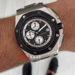 Audemars Piguet Royal Oak Offshore Chronograph Titanium Gri Kadran 43 mm 26400IO Grey Replika Saat