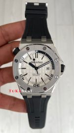 Audemars Piguet Royal Oak Offshore Diver Beyaz Kadran 15710ST Silver 42 mm Replika Saat