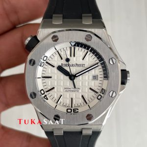 Audemars Piguet Royal Oak Offshore Diver Beyaz Kadran 15710ST Silver 42 mm Replika Saat