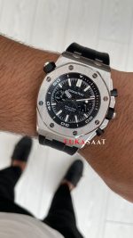 Audemars Piguet Royal Oak Offshore Diver Chronograph Siyah Kadran 26703ST Silver 42 mm Replika Saat