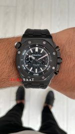 Audemars Piguet Royal Oak Offshore Diver Chronograph Siyah Kadran 42mm PVD Black Replika Saat