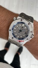 Audemars Piguet Royal Oak Offshore Diver Gri Kadran 15720ST Silver 42mm Replika Saat