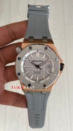 Audemars Piguet Royal Oak Offshore Diver Japan Limited Edition Gri Kadran 15711OI Rose 42mm Replika Saat