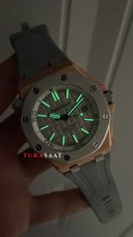 Audemars Piguet Royal Oak Offshore Diver Japan Limited Edition Gri Kadran 15711OI Rose 42mm Replika Saat