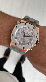 Audemars Piguet Royal Oak Offshore Diver Japan Limited Edition Gri Kadran 15711OI Rose 42mm Replika Saat