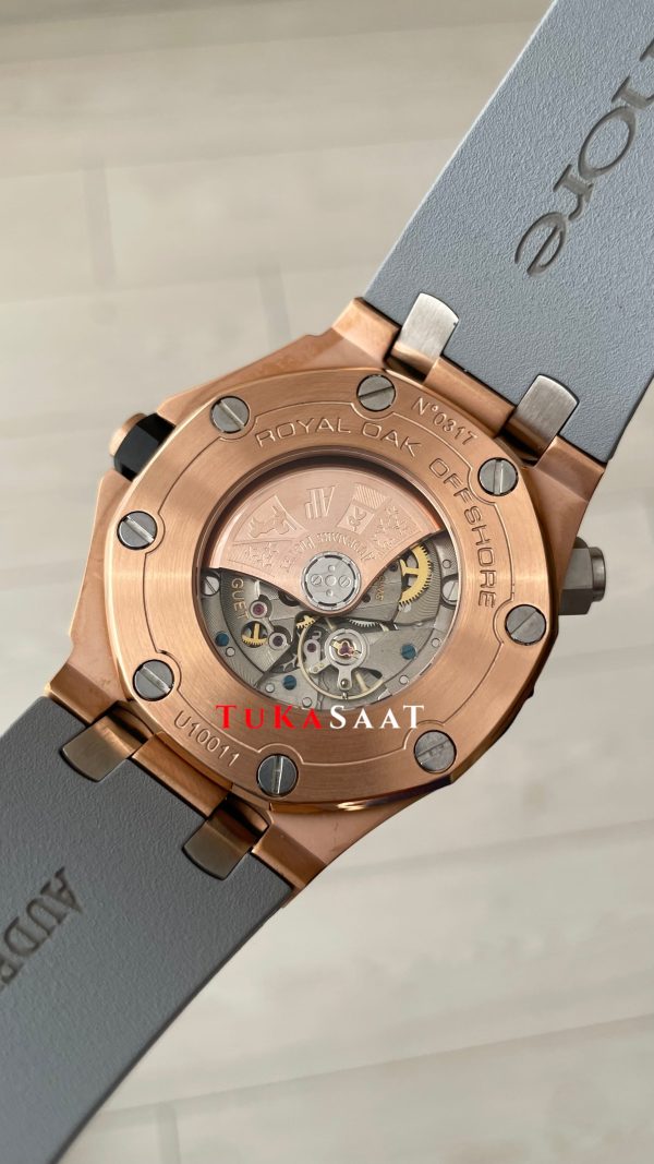 Audemars Piguet Royal Oak Offshore Diver Japan Limited Edition Gri Kadran 15711OI Rose 42mm Replika Saat Audemars Piguet Royal Oak Offshore Diver Japan Limited Edition Gri Kadran 15711OI Rose 42mm Replika Saat