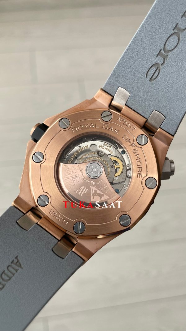 Audemars Piguet Royal Oak Offshore Diver Japan Limited Edition Gri Kadran 15711OI Rose 42mm Replika Saat Audemars Piguet Royal Oak Offshore Diver Japan Limited Edition Gri Kadran 15711OI Rose 42mm Replika Saat
