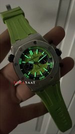 Audemars Piguet Royal Oak Offshore Diver Limon Yeşili Kadran 26703ST Lime Green 42mm Replika Saat