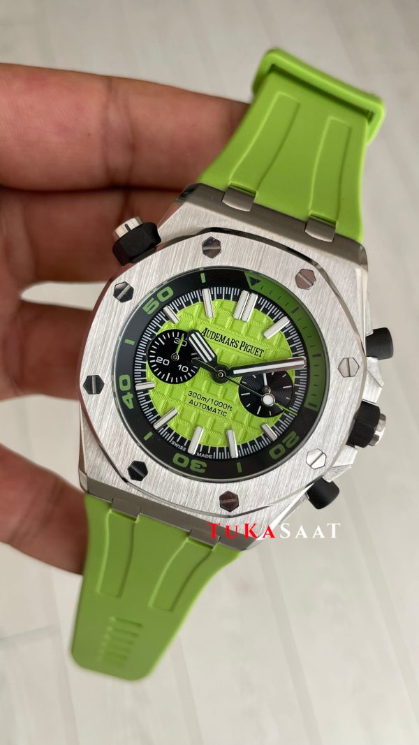 Audemars Piguet Royal Oak Offshore Diver Limon Yeşili Kadran 26703ST Lime Green 42mm Replika Saat