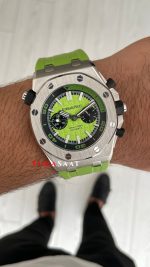 Audemars Piguet Royal Oak Offshore Diver Limon Yeşili Kadran 26703ST Lime Green 42mm Replika Saat