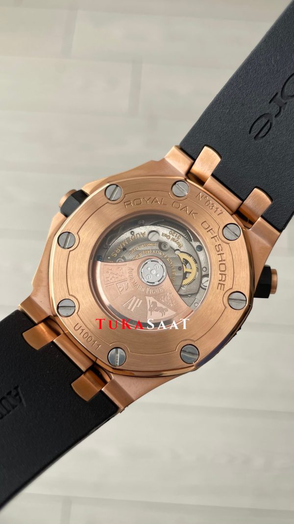 Audemars Piguet Royal Oak Offshore Diver Siyah Kadran 15340OR Rosegold 42mm Replika Saat Audemars Piguet Royal Oak Offshore Diver Siyah Kadran 15340OR Rosegold 42mm Replika Saat