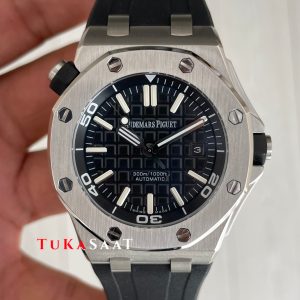 Audemars Piguet Royal Oak Offshore Diver Siyah Kadran 15710ST Silver 42 mm Replika Saat