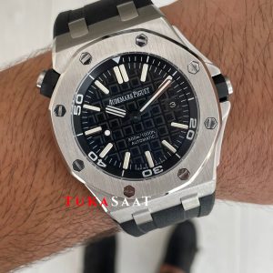 Audemars Piguet Royal Oak Offshore Diver Siyah Kadran 15710ST Silver 42 mm Replika Saat