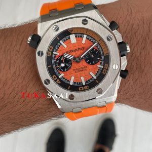 Audemars Piguet Royal Oak Offshore Diver Turuncu Kadran 26703ST Orange 42mm Replika Saat