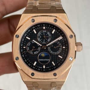 Audemars Piguet Royal Oak Perpetual Calendar 26574OR Siyah 41 mm Rose Replika Saat