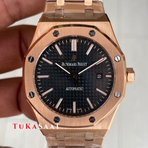 Audemars Piguet Royal Oak Siyah Kadran 15400OR Rose Replika Saat