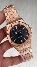 Audemars Piguet Royal Oak Siyah Kadran 15400OR Rose Replika Saat