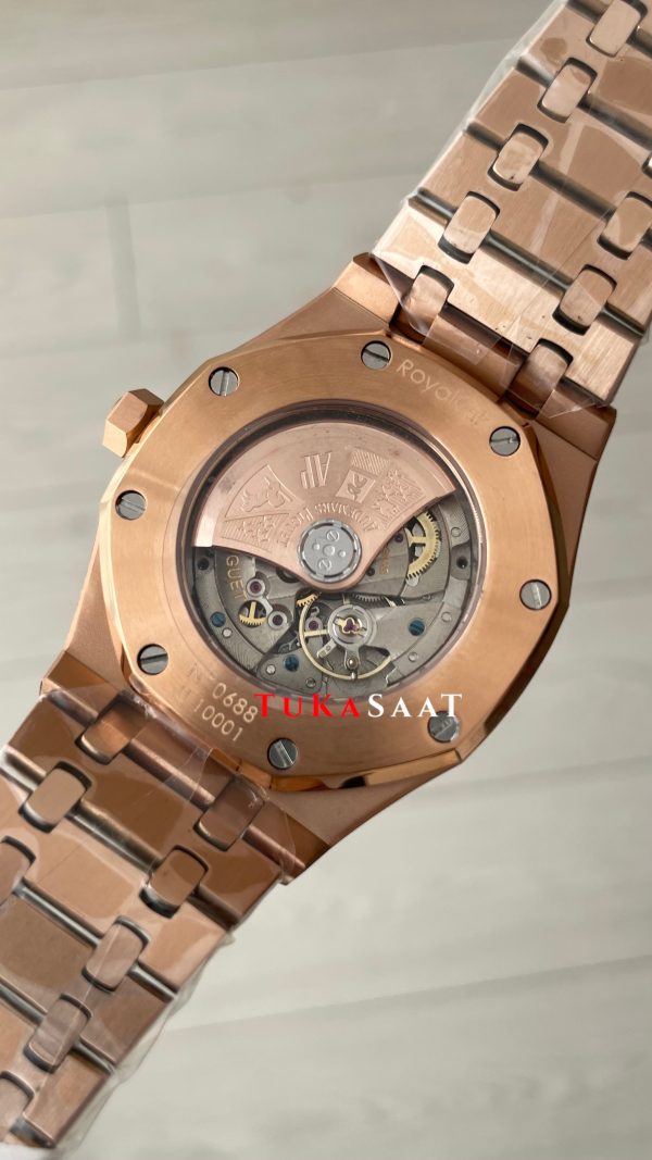 Audemars Piguet Royal Oak Siyah Kadran 15400OR Rose Replika Saat Audemars Piguet Royal Oak Siyah Kadran 15400OR Rose Replika Saat