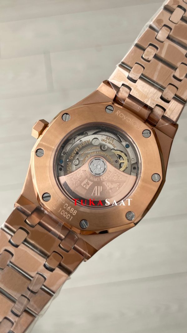 Audemars Piguet Royal Oak Siyah Kadran 15400OR Rose Replika Saat Audemars Piguet Royal Oak Siyah Kadran 15400OR Rose Replika Saat