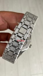 Audemars Piguet Royal Oak Siyah Kadran 15400ST Diamond Silver Replika Saat