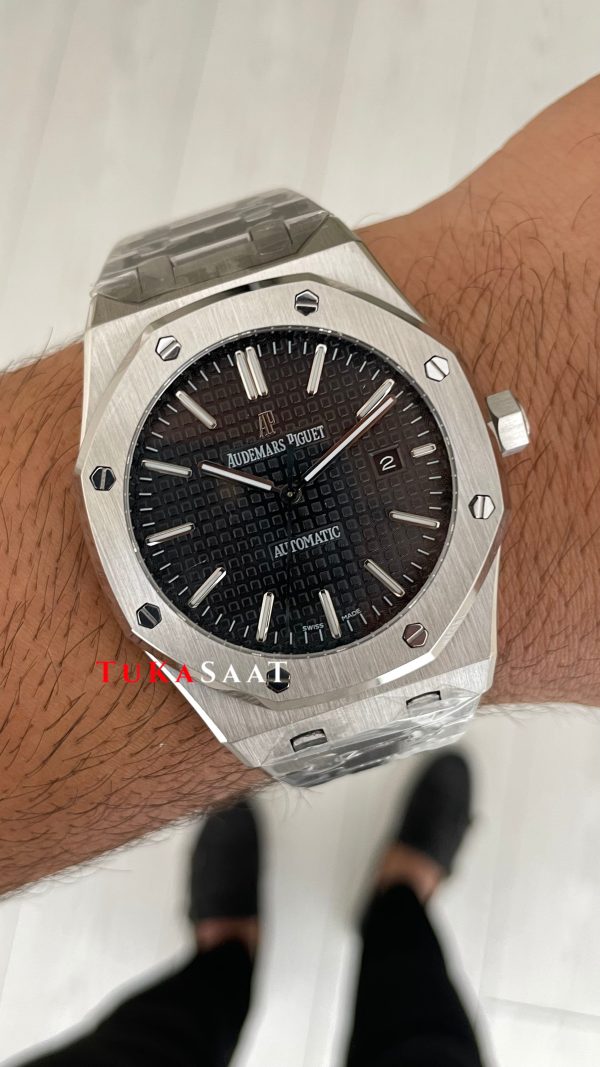 Audemars Piguet Royal Oak Siyah Kadran 15400ST Replika Saat Audemars Piguet Royal Oak Siyah Kadran 15400ST Replika Saat
