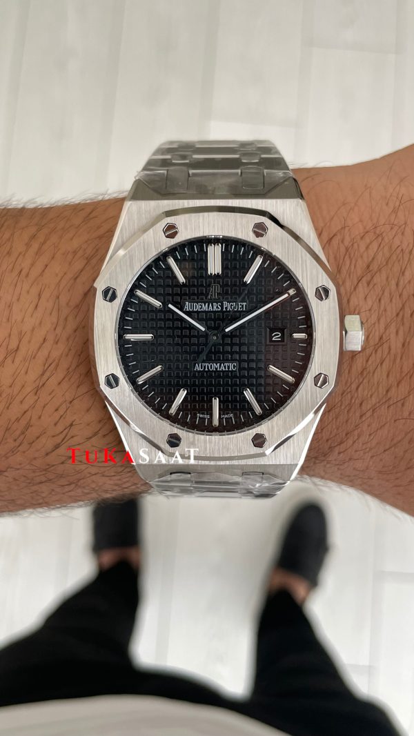 Audemars Piguet Royal Oak Siyah Kadran 15400ST Replika Saat Audemars Piguet Royal Oak Siyah Kadran 15400ST Replika Saat