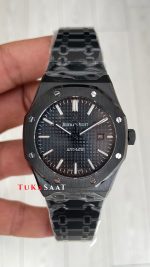 Audemars Piguet Royal Oak Siyah Kadran 15400ST Venom PVD Black Replika Saat