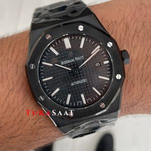 Audemars Piguet Royal Oak Siyah Kadran 15400ST Venom PVD Black Replika Saat