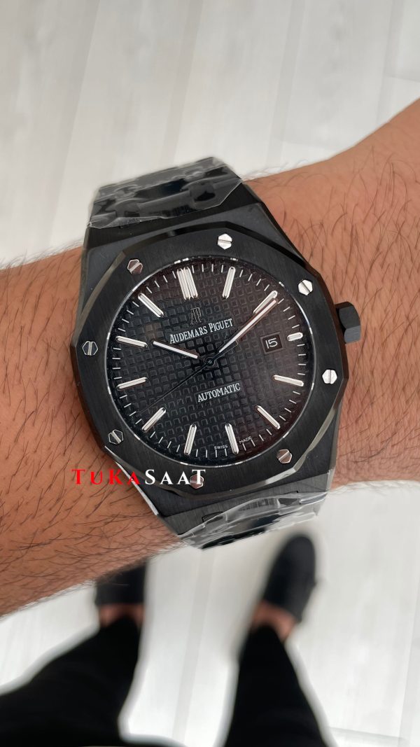Audemars Piguet Royal Oak Siyah Kadran 15400ST Venom PVD Black Replika Saat Audemars Piguet Royal Oak Siyah Kadran 15400ST Venom PVD Black Replika Saat
