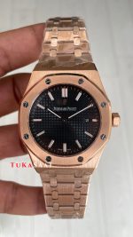 Audemars Piguet Royal Oak Siyah Kadran 15510OR 50th Anniversary Rose Replika Saat