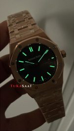Audemars Piguet Royal Oak Siyah Kadran 15510OR 50th Anniversary Rose Replika Saat