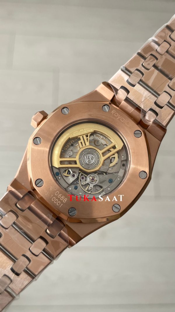 Audemars Piguet Royal Oak Siyah Kadran 15510OR 50th Anniversary Rose Replika Saat Audemars Piguet Royal Oak Siyah Kadran 15510OR 50th Anniversary Rose Replika Saat