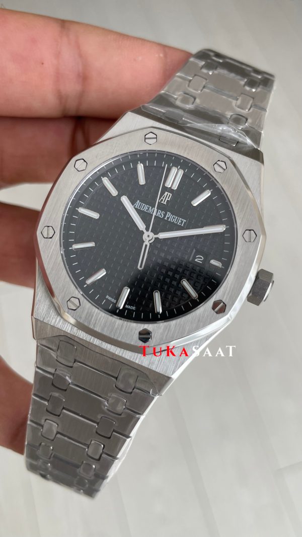 Audemars Piguet Royal Oak Siyah Kadran 15510ST Replika Saat - Görsel 11